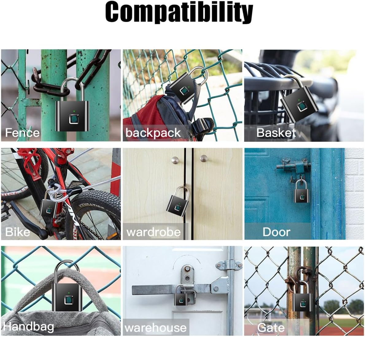 Smart Keyless Waterproof Security Anti-Theft Padlock